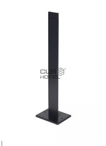 Post for slim wall-mounted ashtrays